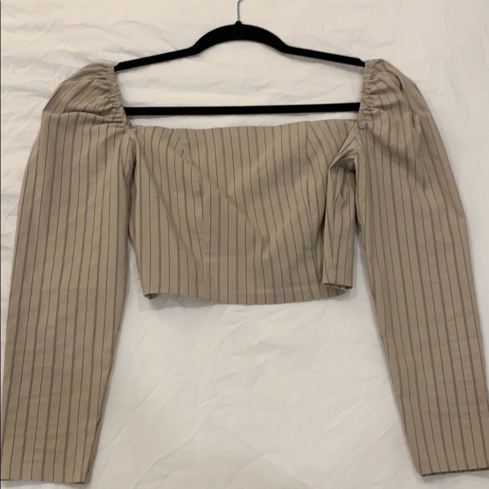 Urban Outfitters Square Neck Striped Crop Top